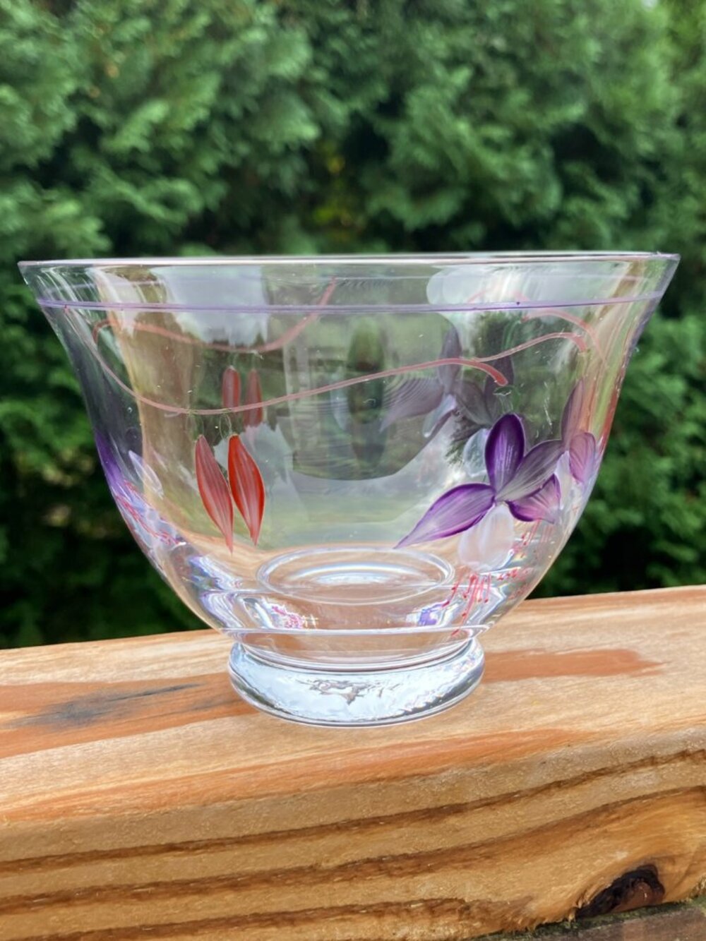 Vtg Kosta Boda "Poem" Art Glass Bowl Designed by Ulrica Hydman-Vallien Sweden